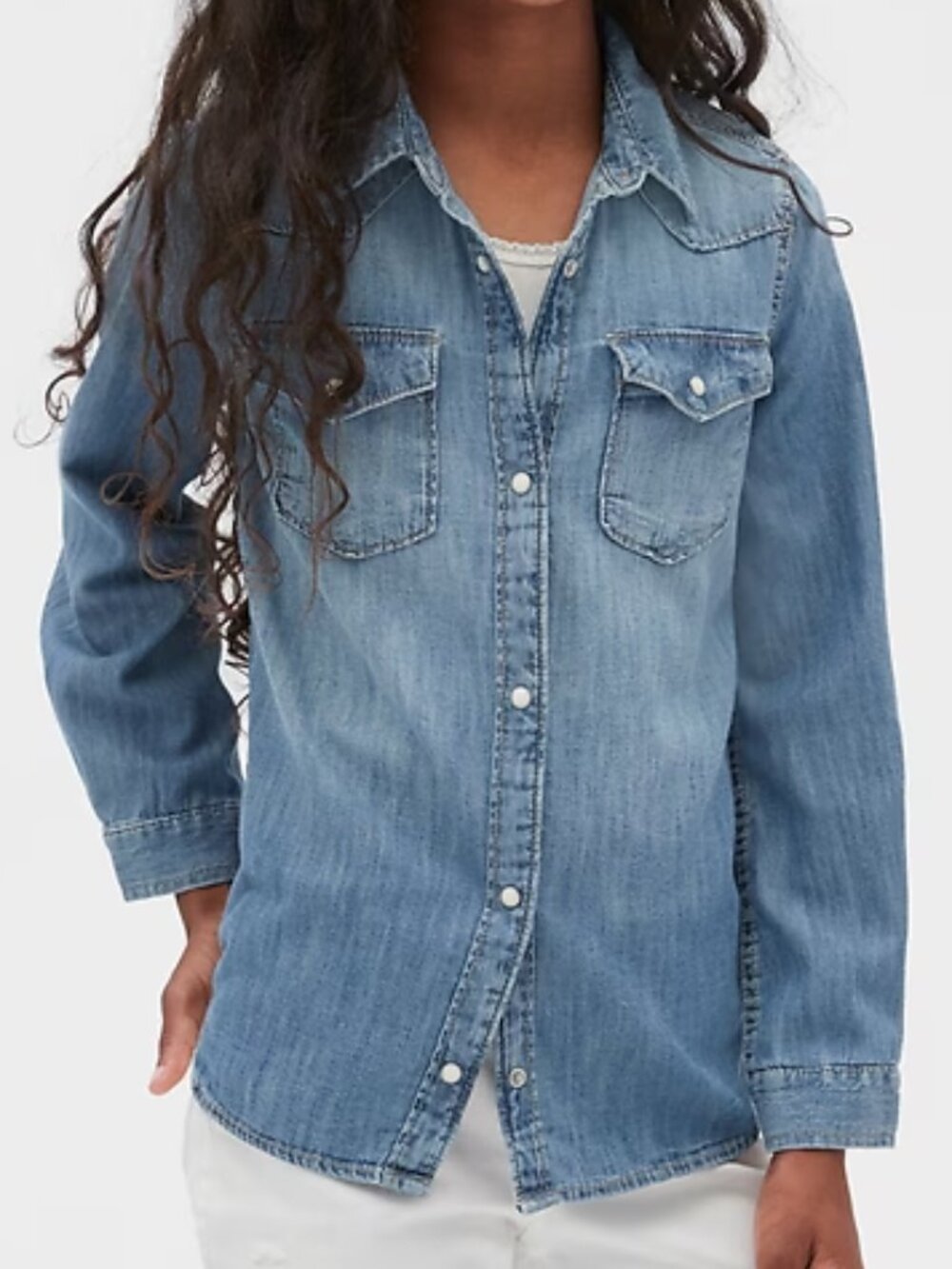Denim Button-Up Shirt
